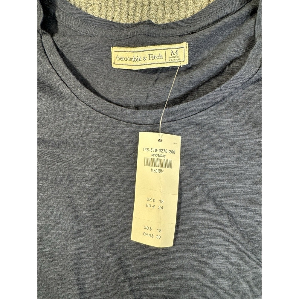 Abercrombie &‎ Fitch Women's Blue Sleeveless Crew Neck Tank Top Size M - Picture 3 of 4